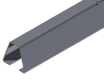 Profil acier pour joint bas de porte sectionnelle